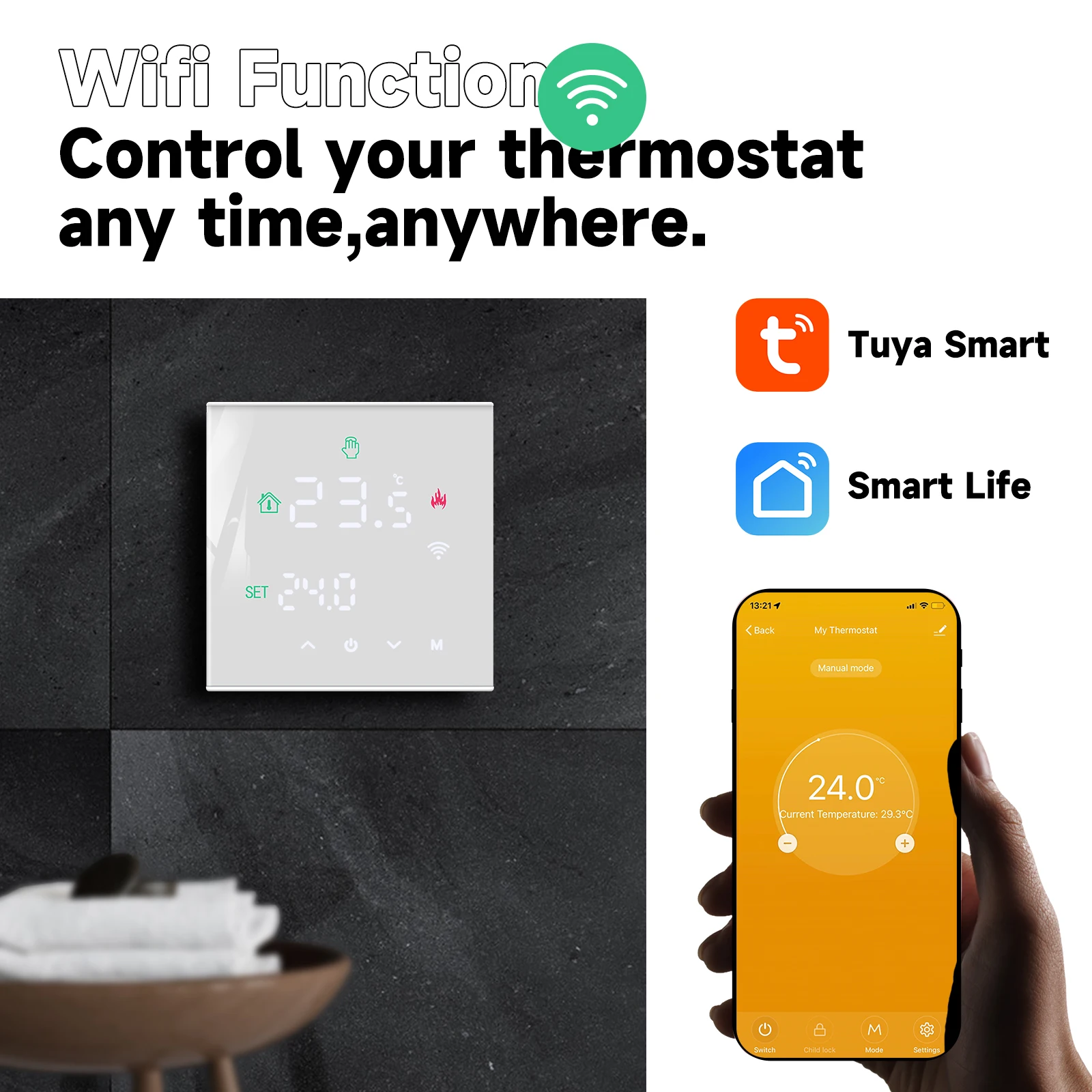 Beok Tuya Smart Home Thermoregulator WIFI Warm Floor Thermostat for Electric Heating Temperature Controller Gas Boiler Yandex