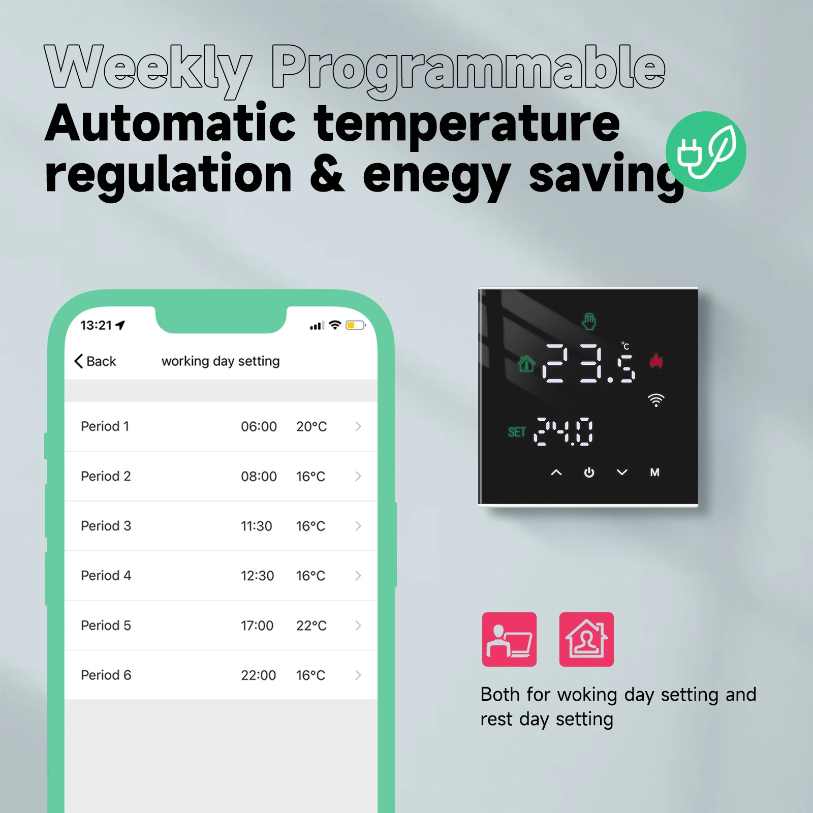 Beok Tuya Smart Home Thermoregulator WIFI Warm Floor Thermostat for Electric Heating Temperature Controller Gas Boiler Yandex