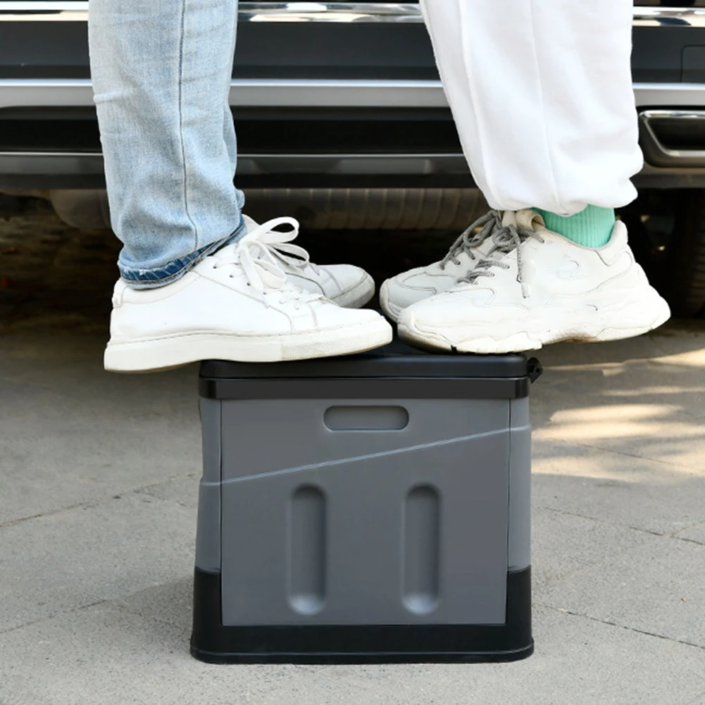 Car Toilet Bucket Strong Bearing Capacity Trash Can for Tour Emergency Self-driving Travel Portable Outdoor Camp Folding Toilet