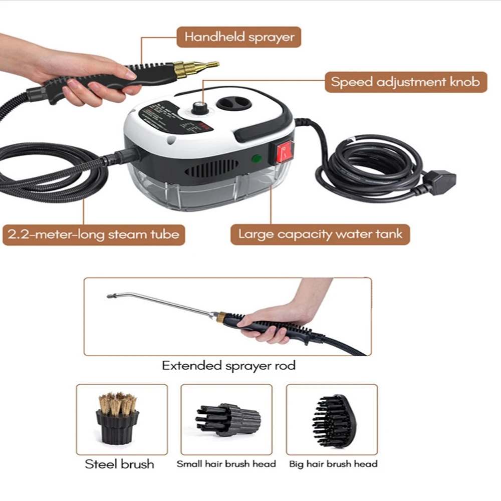 Steam Cleaner High Temperature Sterilization Car Steaming Cleaner Air Conditioning Kitchen Hood Home 110V US Plug /220V EU Plug