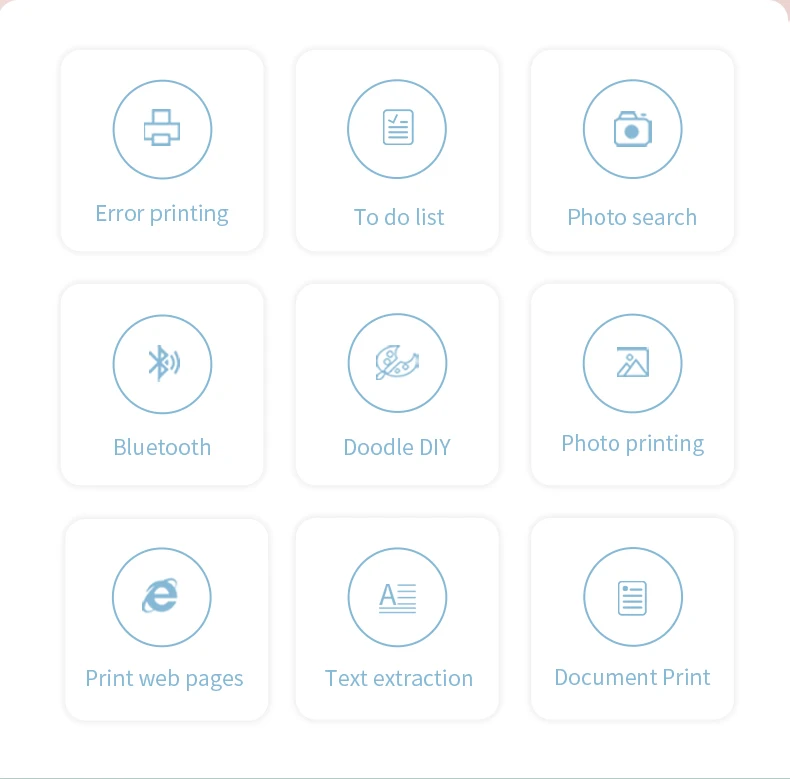 Mini HD Portable Label Thermal Printer Endurance Bluetooth Printer for Student Error Title Note Wrong Pocket Inkless Printing