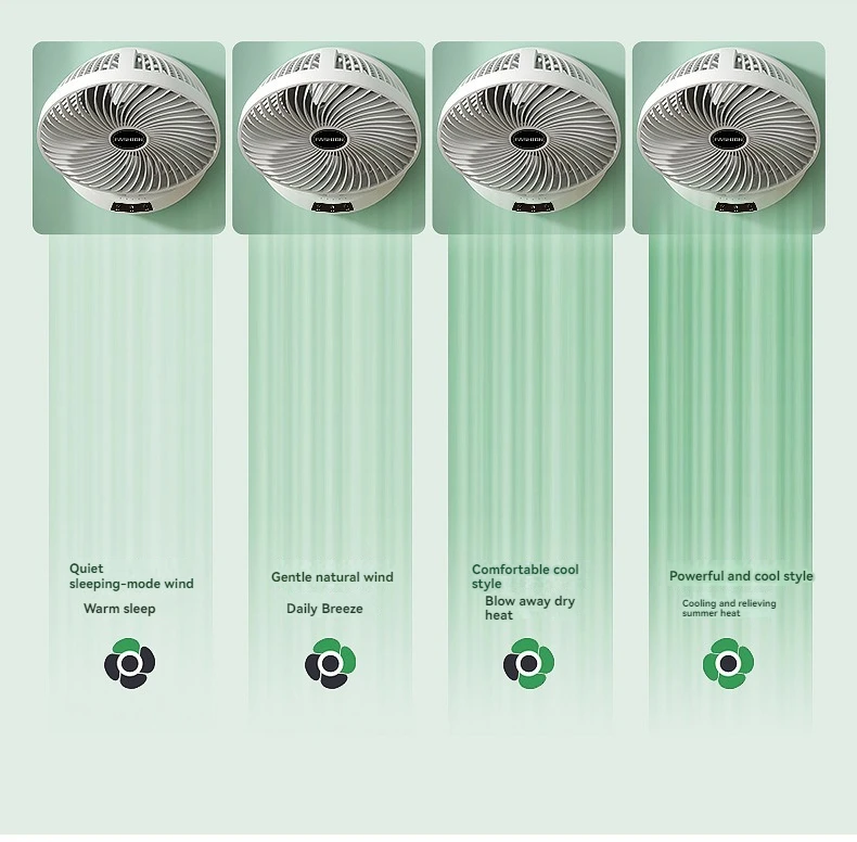 Desktop folding, shaking head, timed and silent, home dormitory wall mounted circulating fan, portable four speed automatic shak