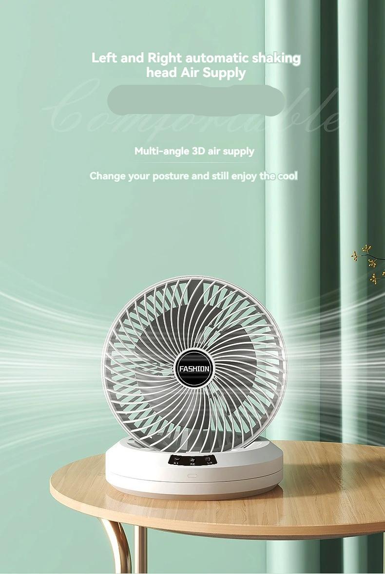 Desktop folding, shaking head, timed and silent, home dormitory wall mounted circulating fan, portable four speed automatic shak