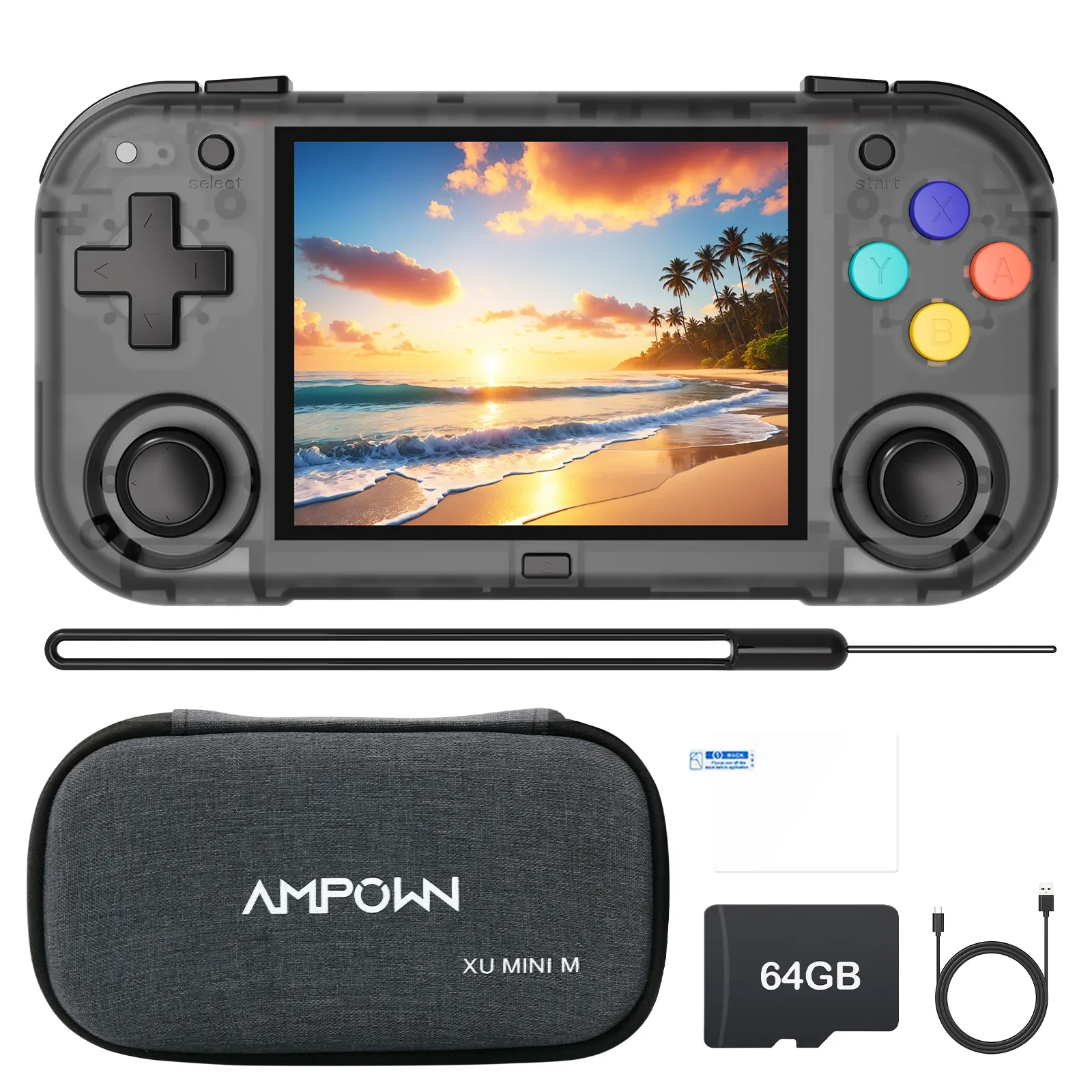 Ampown XU MINI M Handheld Game Console 2.8'' Screen Linux OS MINIM Retro Simulator Video Player Portable Console Children Gifts