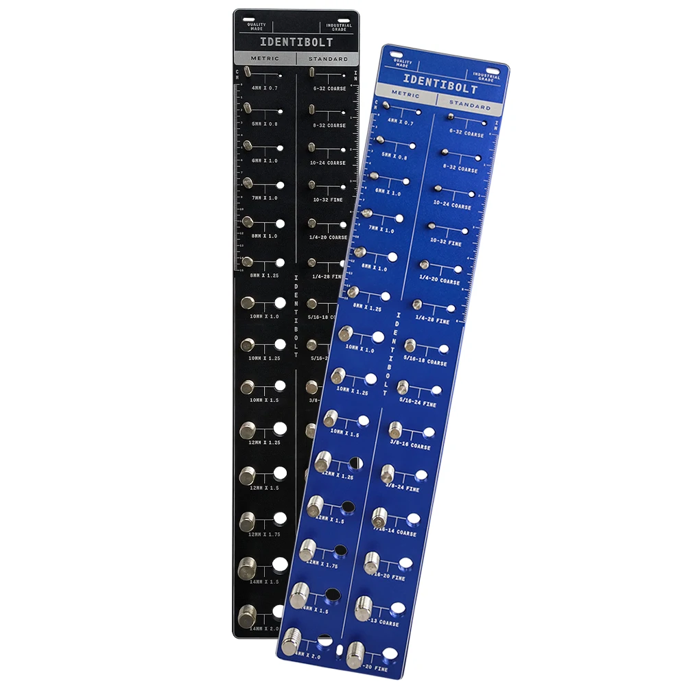 ALLSOME Nut And Bolt Thread Inspection Device Aluminum Screw Measuring Gauge