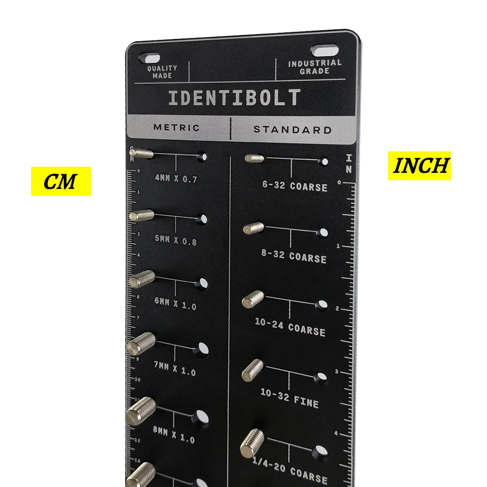 ALLSOME Nut And Bolt Thread Inspection Device Aluminum Screw Measuring Gauge