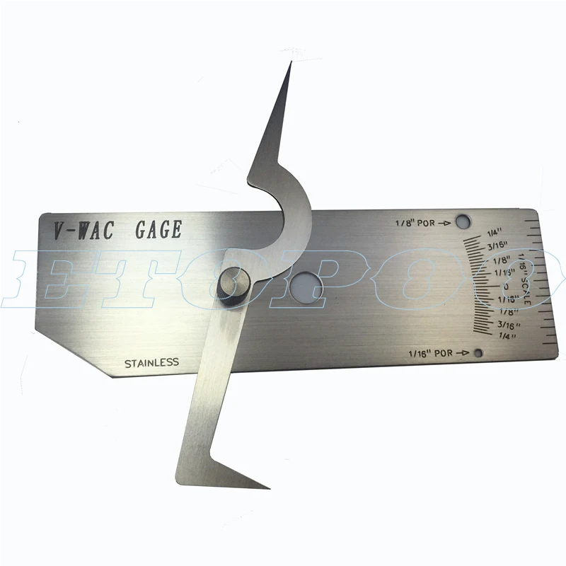 Welding Gauge Weld Inspection Gage Weld Seam Bead/Fillet/Crown Test Ulnar Ruler Degree Angle Measure tool HI-LO PipeFeeler Gauge