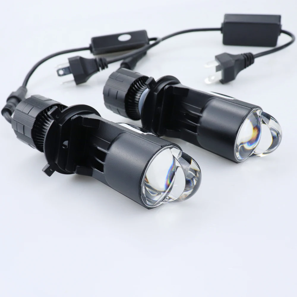 160W 28000LM Auto Lamp Mini Lens LED H4 9003 HIB2 Bulbs Headlight Car Motorcycle Dual Projector Len LED Automotive Moto 12V 24V