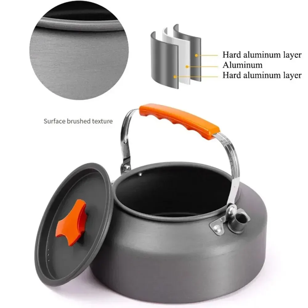 Y1 kettle camping cooker 1.1L teapot coffee pot picnic teapot portable tea brewing camping tea stove camping outdoor cookware