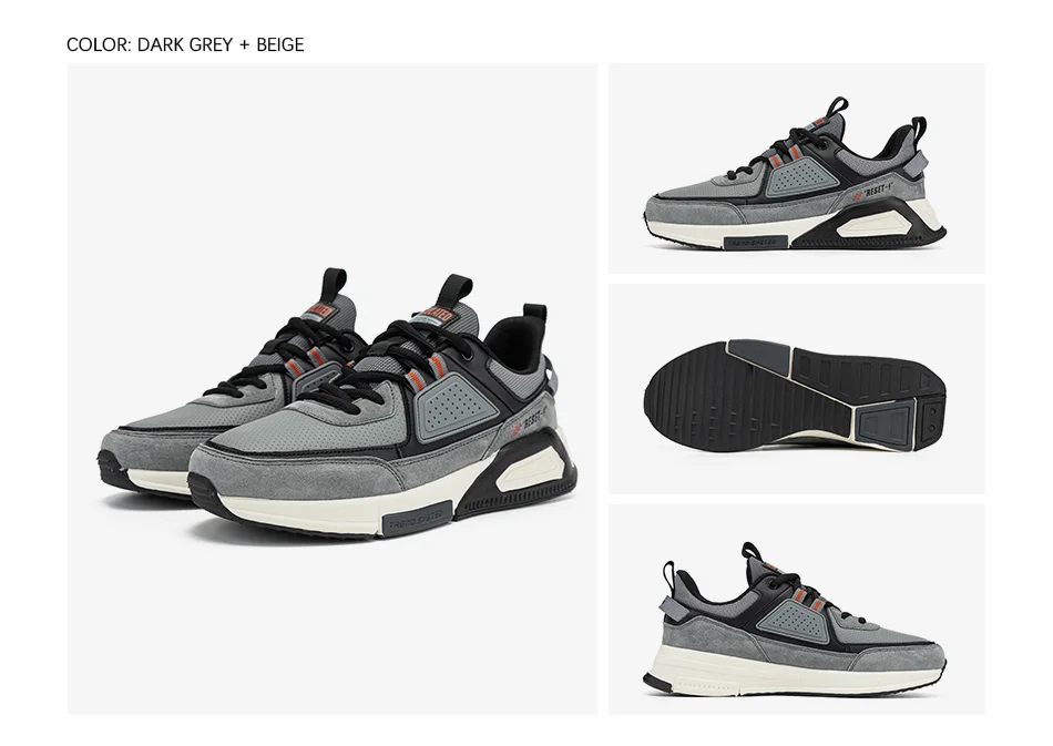 Baasploa Men Casual Waterproof Running Shoes Fashion Leather Skateboard Shoes Non-slip Wear-resistant Male Sport Shoes New