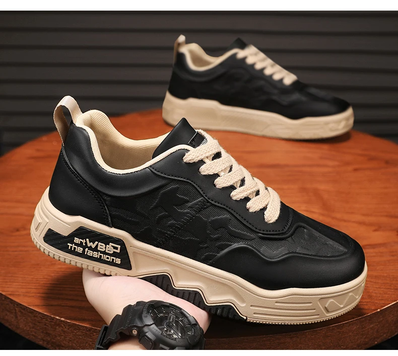 CYYTL Skateboard Shoes Leather Mens Sneakers Casual Outdoor Platform Fashion Luxury Designer Sports Walking Running Work Tennis