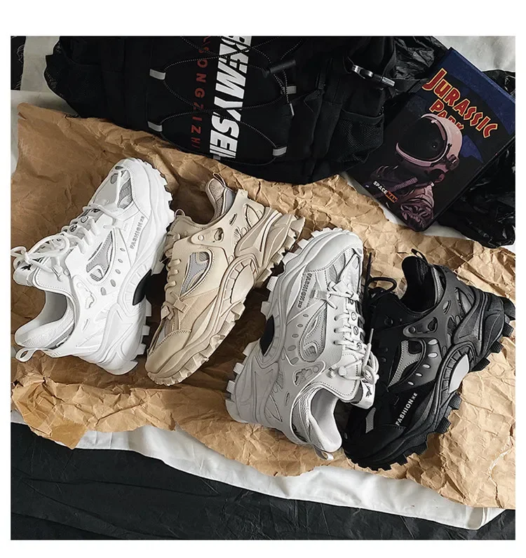 Men Sneakers Designer Brand Platform Casual Shoes Man 2024 Height Increase Chunky Skateboard Footwear Tenis Masculino Zapatillas