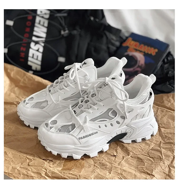 Men Sneakers Designer Brand Platform Casual Shoes Man 2024 Height Increase Chunky Skateboard Footwear Tenis Masculino Zapatillas