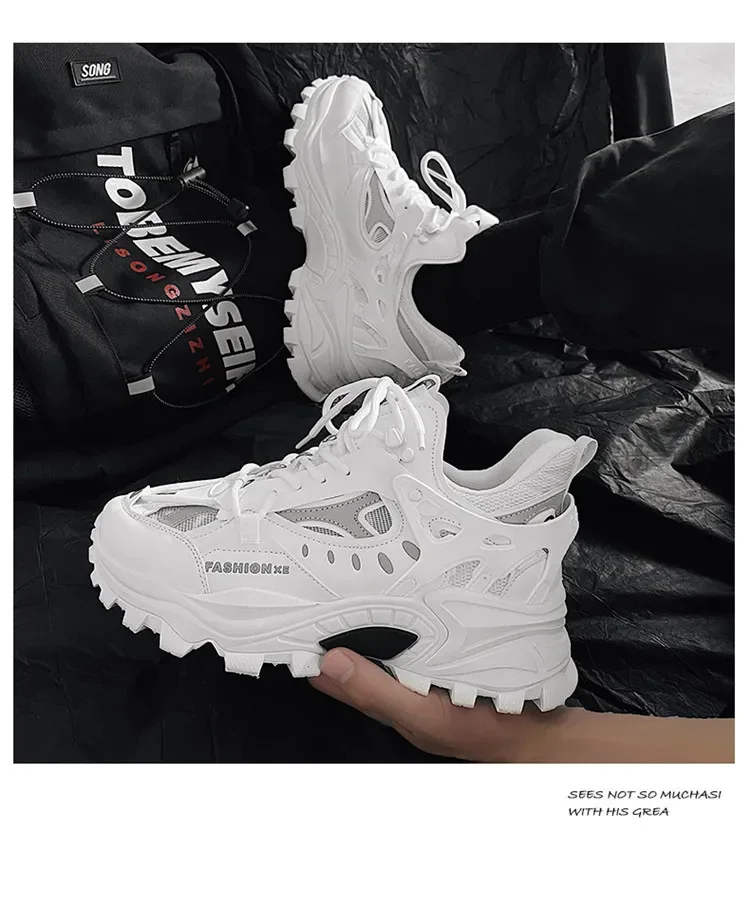 Men Sneakers Designer Brand Platform Casual Shoes Man 2024 Height Increase Chunky Skateboard Footwear Tenis Masculino Zapatillas