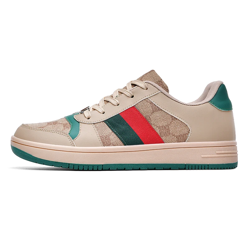 Men Women Outdoor Designer Leather Shoes Classic Sports Shoes Lace up Skateboard Board Shoes Walking Leisure Running Sneakers