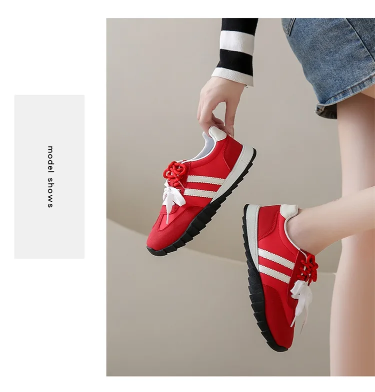 CRLAYDK 2024 Fall Fashion Women's Skateboard Shoes for Girls Lace Up Sneakers Walking Cute Flat Casual Tennis Low Top Loafers