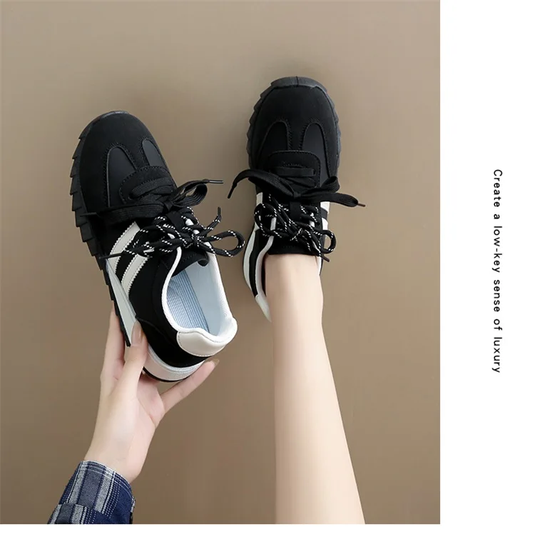 CRLAYDK 2024 Fall Fashion Women's Skateboard Shoes for Girls Lace Up Sneakers Walking Cute Flat Casual Tennis Low Top Loafers