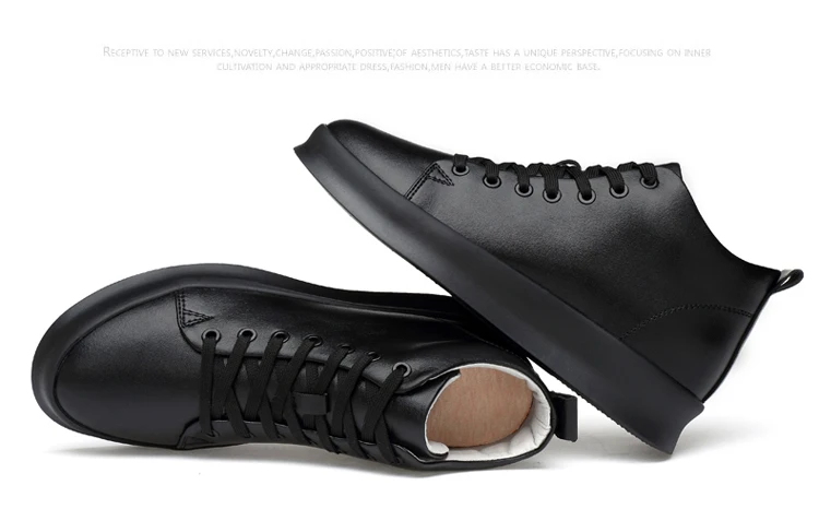 Mid Cut Casual Sneakers Men Elevator Shoes 6cm 8cm Leather White Skate Board Shoes For Man Height Increase Taller Lifting Shoe