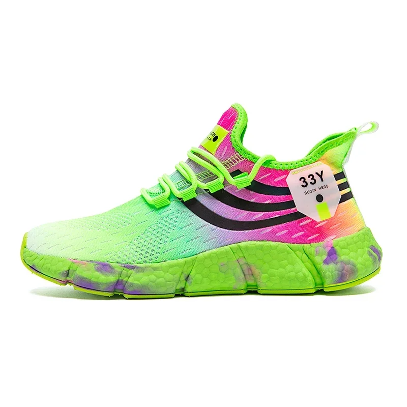 2024 Breathable Women Men Running Shoes Colorful Women's Sneakers Non-slip Fashion Couple Casual Shoes Flexible Walking Shoes