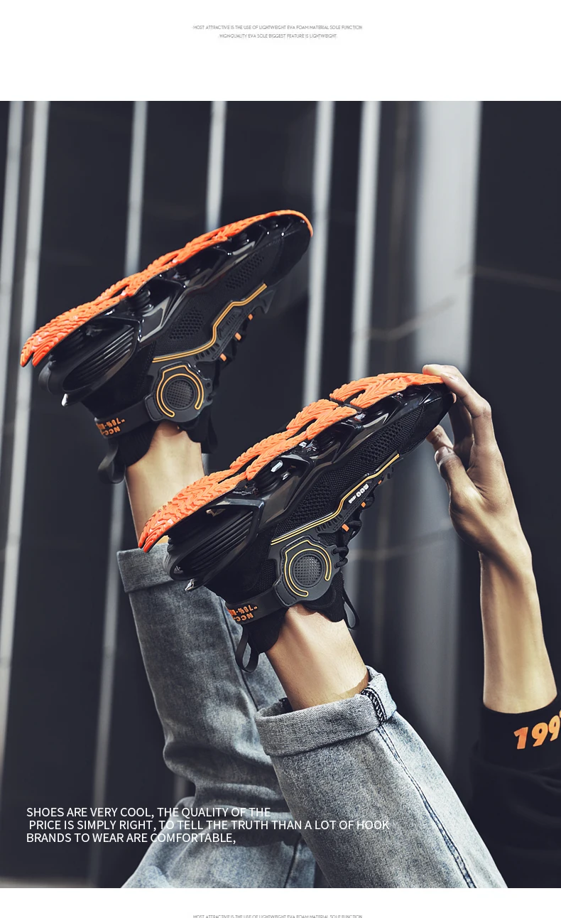 Shoes for Men 2023 Trend Men's Shoes Mesh Running Shoes Leisure Running Shock Absorbing Blade Sports Sneakers Men Free Shipping