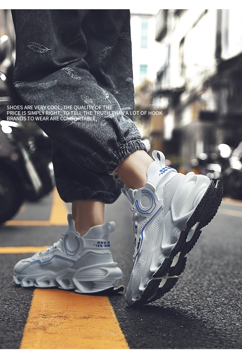 Shoes for Men 2023 Trend Men's Shoes Mesh Running Shoes Leisure Running Shock Absorbing Blade Sports Sneakers Men Free Shipping