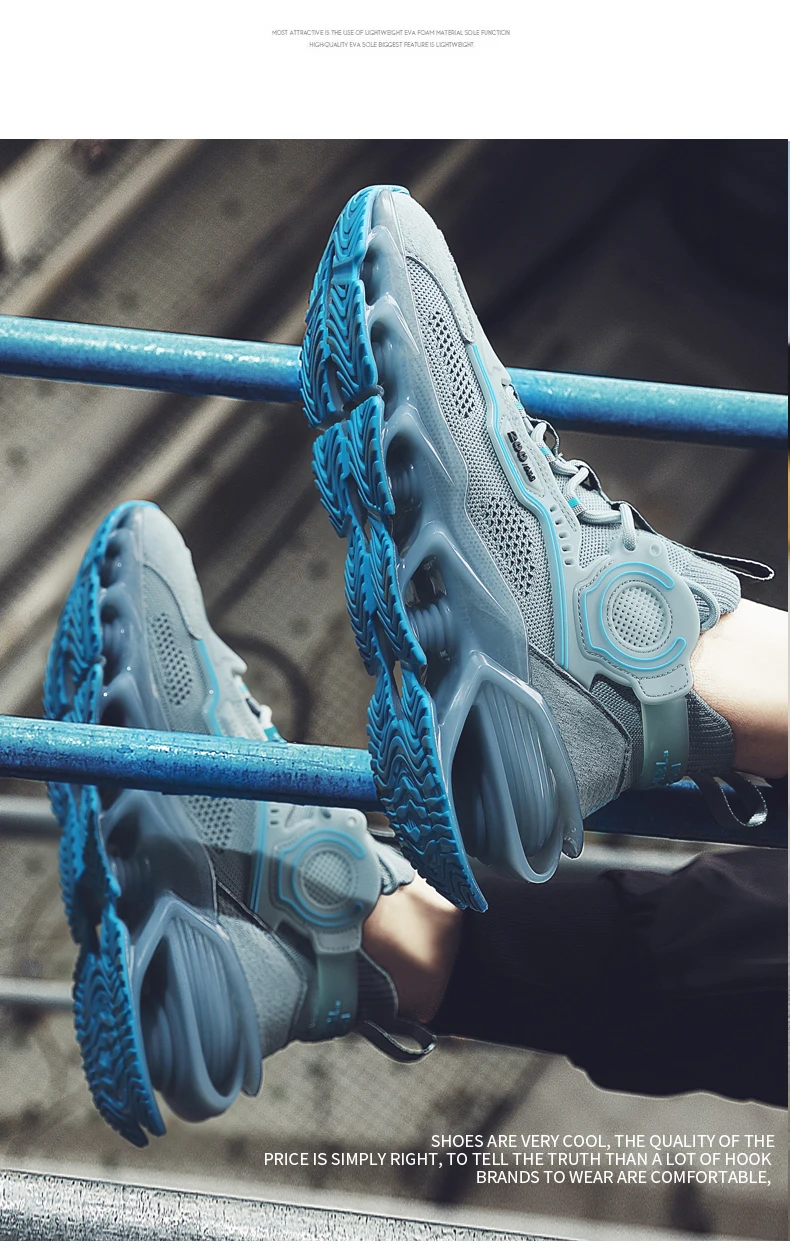 Shoes for Men 2023 Trend Men's Shoes Mesh Running Shoes Leisure Running Shock Absorbing Blade Sports Sneakers Men Free Shipping