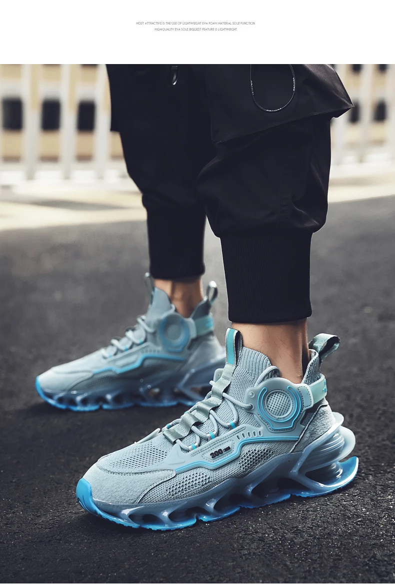 Shoes for Men 2023 Trend Men's Shoes Mesh Running Shoes Leisure Running Shock Absorbing Blade Sports Sneakers Men Free Shipping