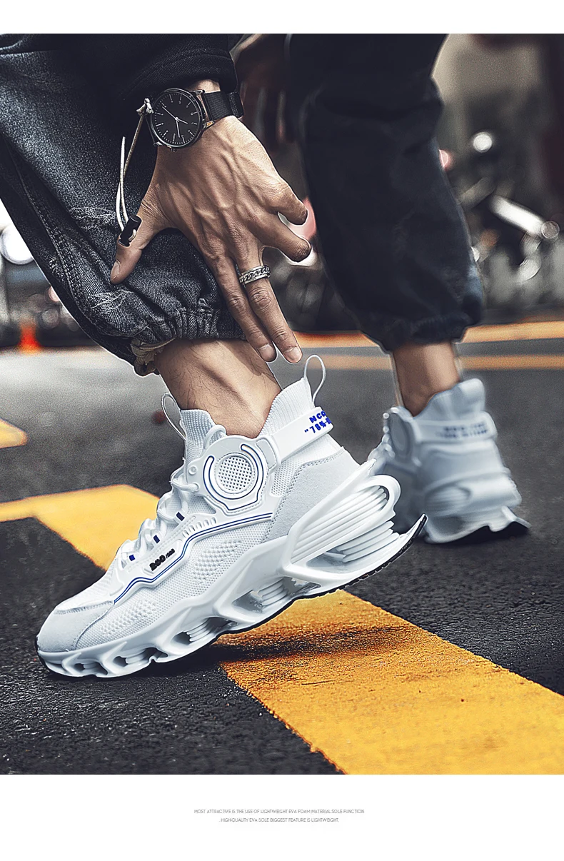 Shoes for Men 2023 Trend Men's Shoes Mesh Running Shoes Leisure Running Shock Absorbing Blade Sports Sneakers Men Free Shipping