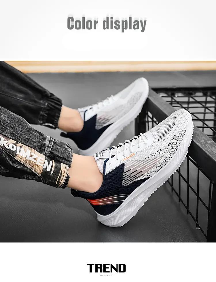 New Summer Men Outdoor Hiking Platform Breathable Mesh Training Light Casual Running Sneakers Shoes Tenis Deportivos Hombre