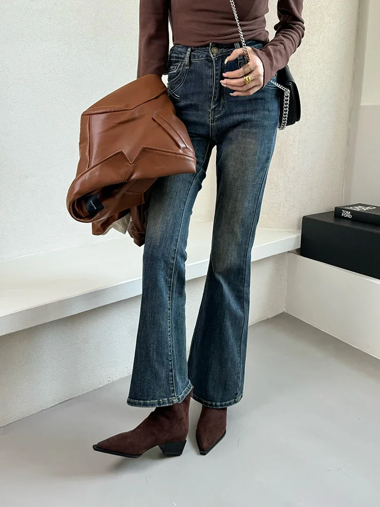 Women Leopard Ankle Boots Pointed Toe Suede Mid Heels Shoes Woman 2024 Trend Chunky Chelsea Boots Pumps New Snow Mujer Botas