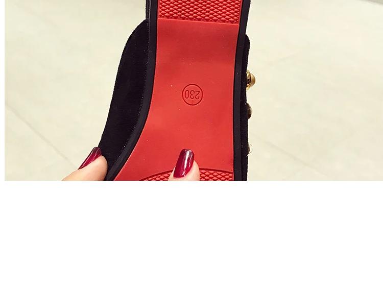 Women's Flats Pointed Toe Loafers Slip-on Mules Ballet Slippers Wedding Platform Casual Female Shoes Metal Luxury Shoes Ladies